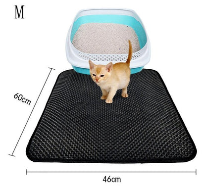 Double Layer Litter Cat Bed Pads Pet Cat Litter Mat Trapping Pets Litter Box Mat Pet Product Bed For Cats House Clean Mat - Renee Lane Company