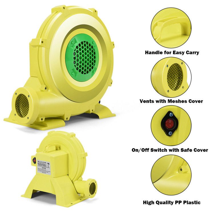 735 W 1.0 HP Air Blower Pump Fan for Inflatable Bounce House - Renee Lane Company