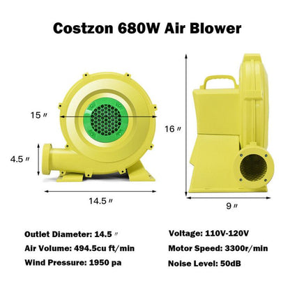 735 W 1.0 HP Air Blower Pump Fan for Inflatable Bounce House - Renee Lane Company