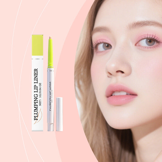Matte lip liner tube with lime-green cap and boxed packaging