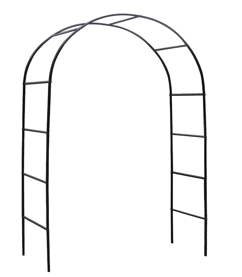 78"H x 45"W Metal Garden Arch Trellis; Adjustable Arbor Trellis for Garden Climbing Plants Support or Wedding Decor,Black - Renee Lane Company
