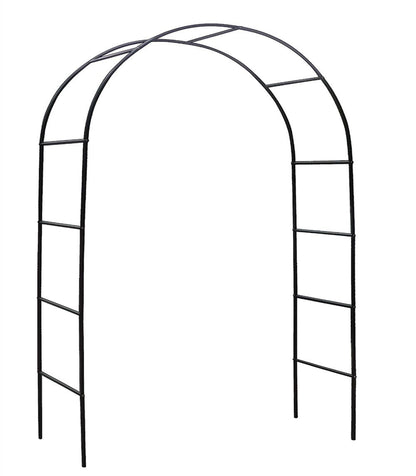 78"H x 45"W Metal Garden Arch Trellis; Adjustable Arbor Trellis for Garden Climbing Plants Support or Wedding Decor,Black - Renee Lane Company