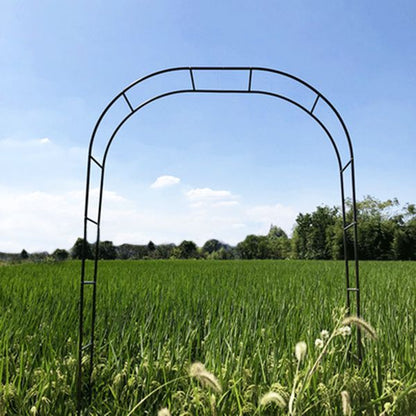 78"H x 45"W Metal Garden Arch Trellis; Adjustable Arbor Trellis for Garden Climbing Plants Support or Wedding Decor,Black - Renee Lane Company