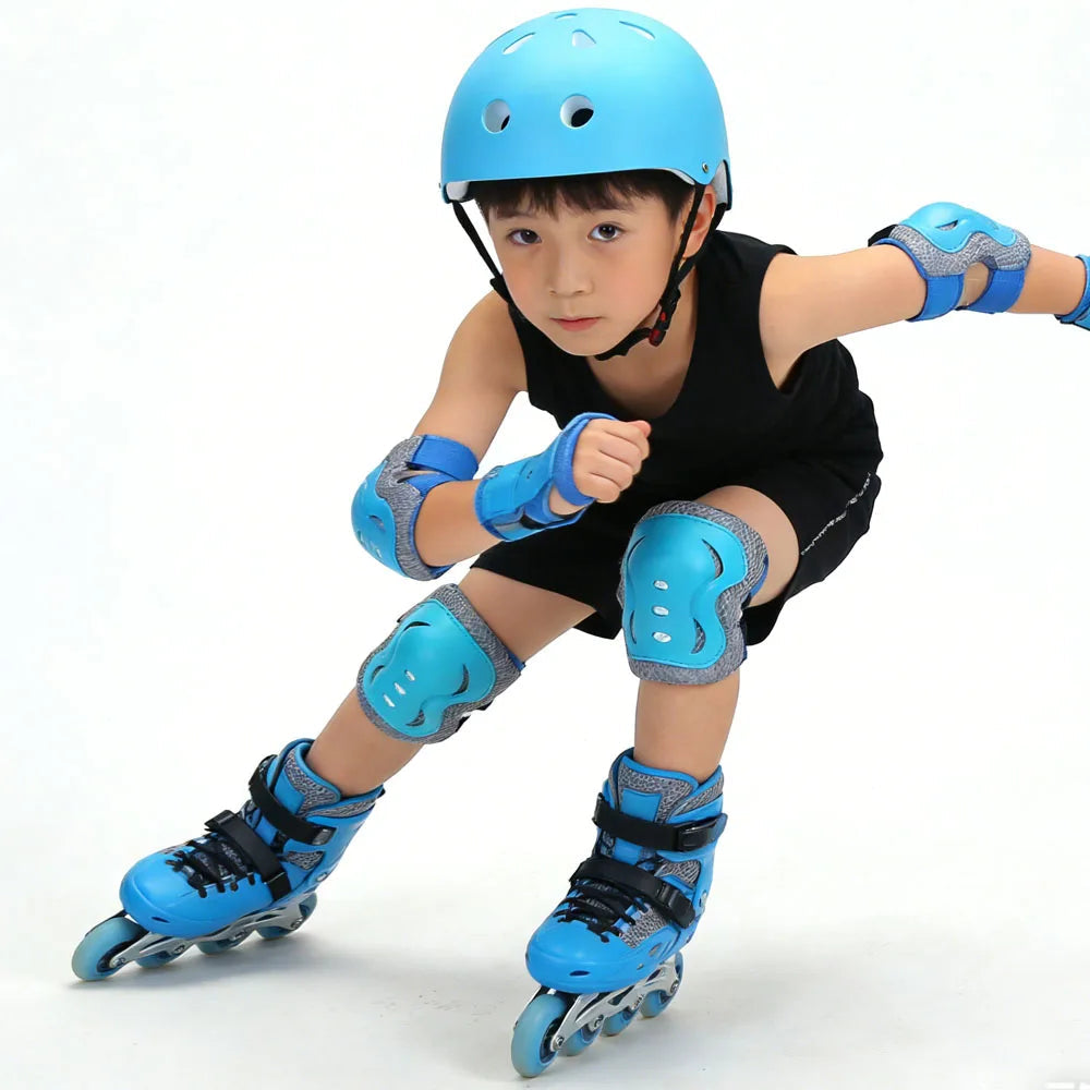7Pcs/Set Kids Age with Wrist Guard and Knee Pads Elbow Pads Adjustable Protective Gear for Toddler Skating Cycling Scooter - Renee Lane Company