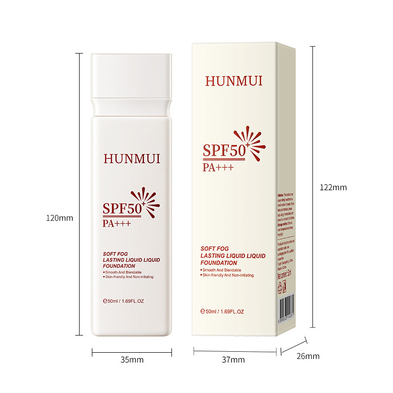 HUNMUI Soft Mist Long-Lasting Sunscreen Foundation 50ml SPF50 PA