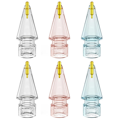 FAFALITHIC 6 Pack Clear Replacement Tips Compatible with Apple Pencil 2nd Generation Apple Pencil 1st Generation Apple Pencil USB-C & Apple Pencil Pro (Clear/Clear Pink/Clear Blue)
