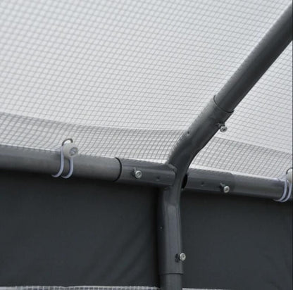 8' L x 6' W x 7' H Outdoor Walk-In Tunnel Greenhouse with Roll-up Windows;  2 Zippered Doors;  & Weather Cover - Renee Lane Company