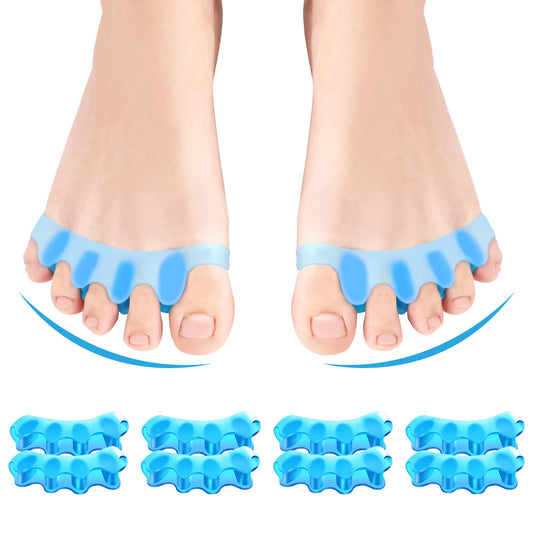 8 PCS Professional Toe Separators. Juzure Silicone Toe Spacers to Correct Bunions and Restore Toes to Their Original Shape for Women Men. Toe Correctors/Toe Straightener/Toe Stretcher/Toe Spacers - Renee Lane Company