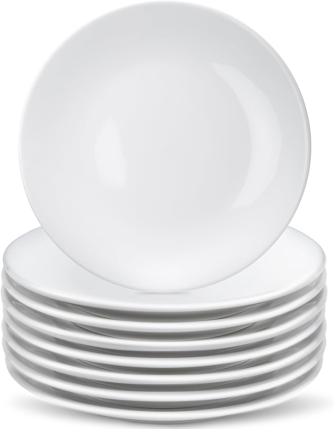 8 Pcs Porcelain Dessert Plates,6 inch White Appetizer Plates,Round Small White Plates,Small Plates for Appetizers,Ceramic Dessert Plate for Cake Snacks,Microwave Oven and Dishwasher Safe - Renee Lane Company
