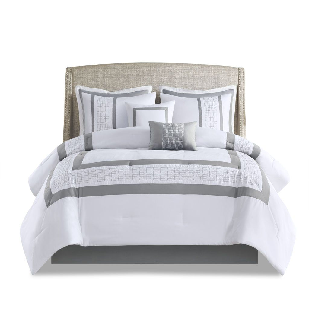 8 Piece Embroidered Comforter Set - Renee Lane Company