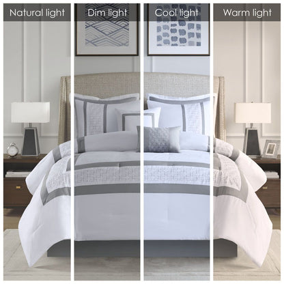 8 Piece Embroidered Comforter Set - Renee Lane Company