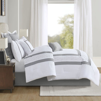 8 Piece Embroidered Comforter Set - Renee Lane Company