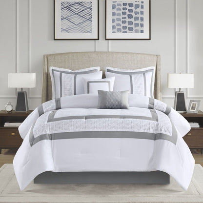 8 Piece Embroidered Comforter Set - Renee Lane Company