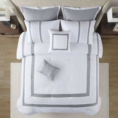 8 Piece Embroidered Comforter Set - Renee Lane Company