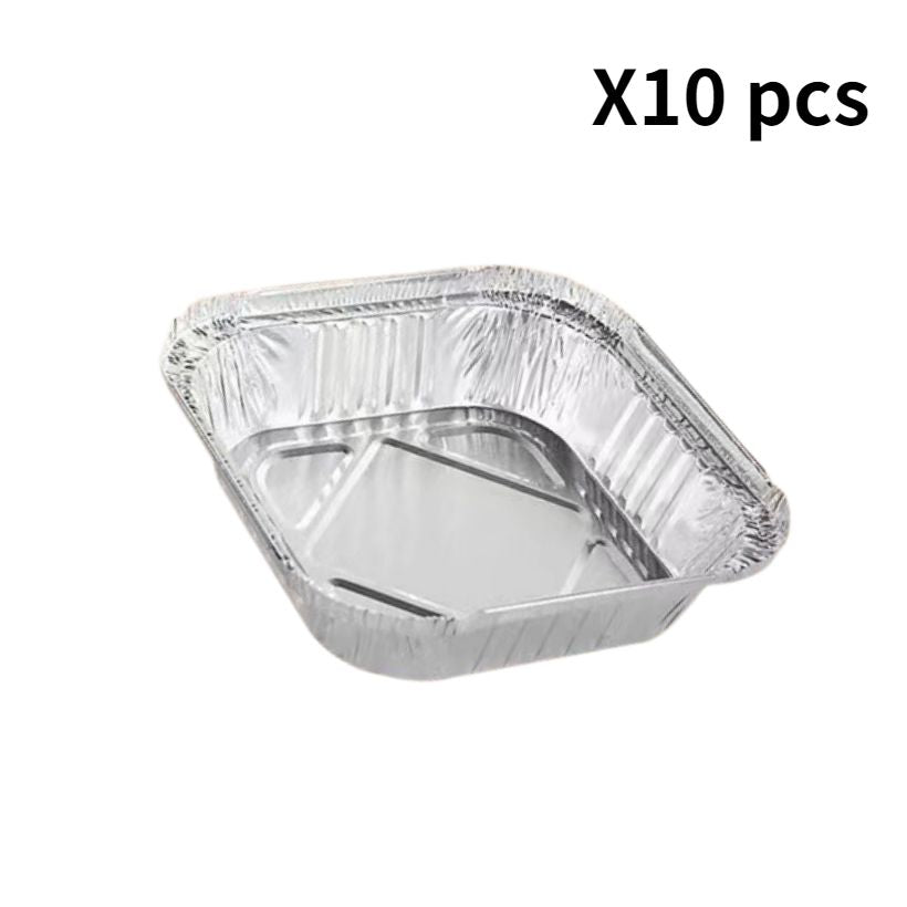 8"x8" Disposable Aluminum Foil Meal Prep Cookware Square Pans, Oven, Toaster, Grill, Cooking, Roasting, Broiling, Baking, Event, Take Out, Restaurant - Renee Lane Company