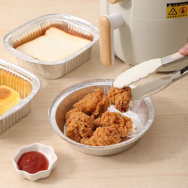 8"x8" Disposable Aluminum Foil Meal Prep Cookware Square Pans, Oven, Toaster, Grill, Cooking, Roasting, Broiling, Baking, Event, Take Out, Restaurant - Renee Lane Company