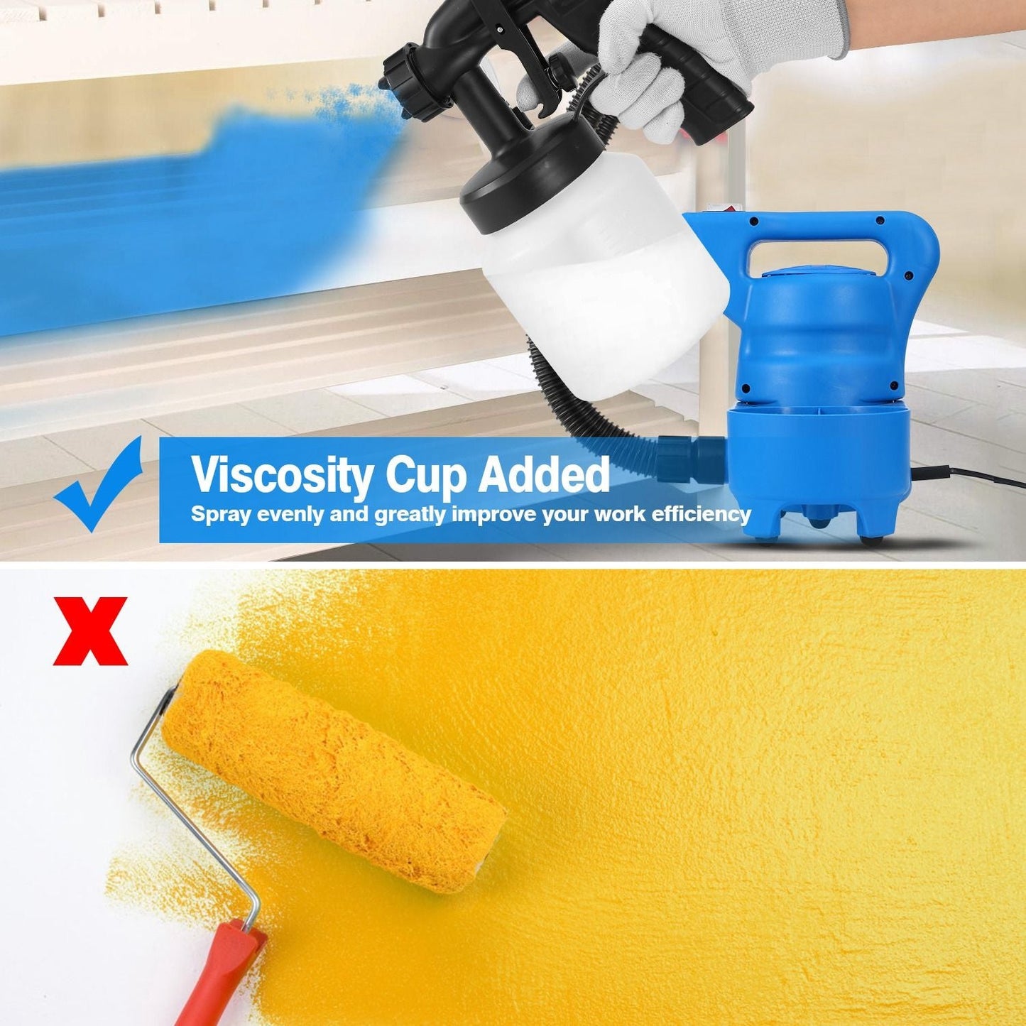 800ML Paint Spray Painter 650W Oil Primer Water Paint Sprayer Machine - Renee Lane Company