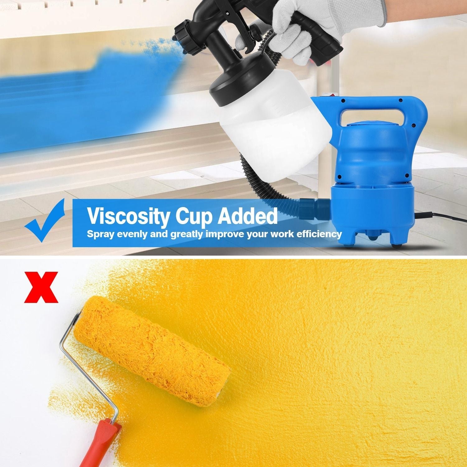 800ML Paint Spray Painter 650W Oil Primer Water Paint Sprayer Machine - Renee Lane Company