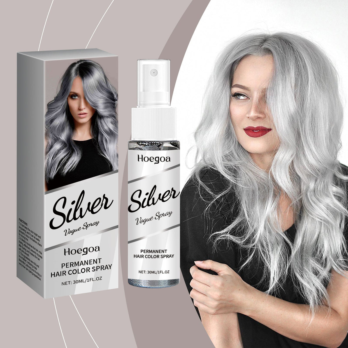 Silver Gray Hair Dye Spray 30ml