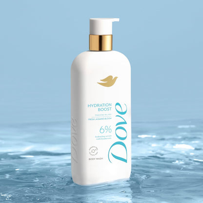 Dove Body Wash Hydration Boost Actively drenches dry skin 6% hydration serum with hyaluronic 30 Fl Oz