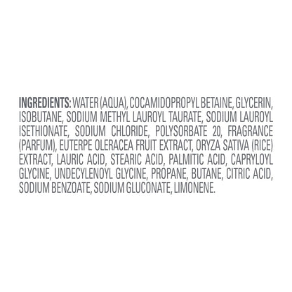 Dove Whipped Shower Foam for Women Rice Milk & Velvet Açaí for Hydrated & Soft Skin 10.3 FO