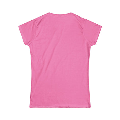 Pink crew-neck T-shirt with short sleeves
