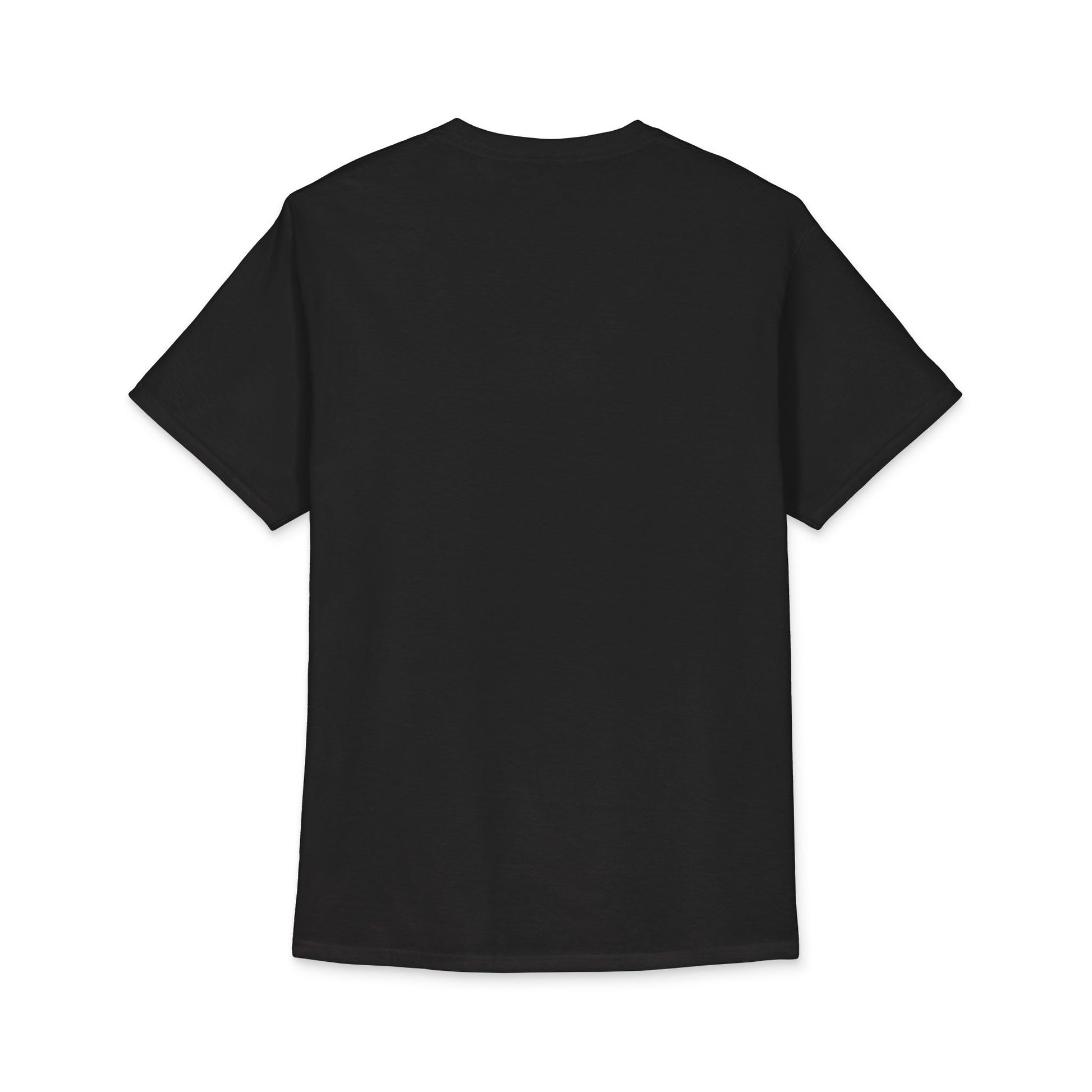 Black plain T-shirt, back view