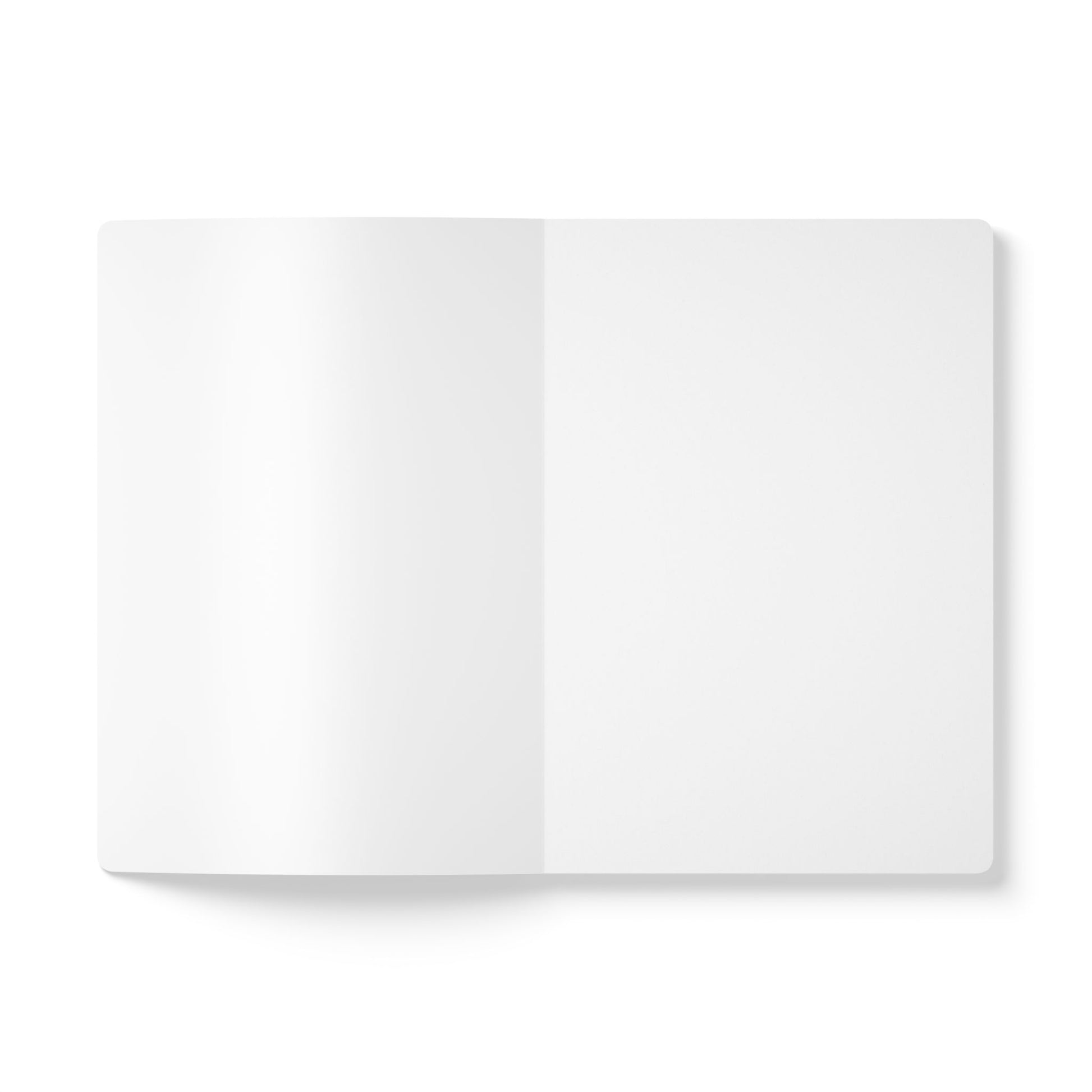 Softcover notebook back cover, plain white