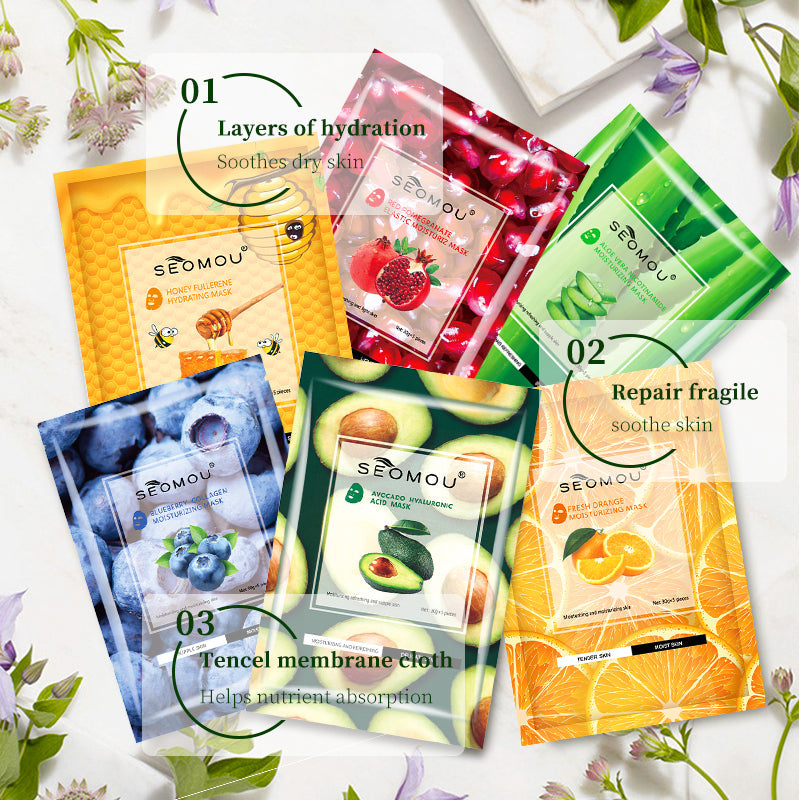 Honey Fullerene Water Locking Facial Mask 10pcs