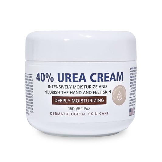 ETEB 40% urea cream jar with white lid, moisturizing hand and foot lotion
