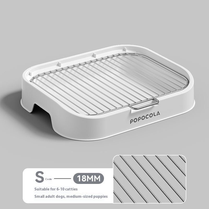Small dog urinal potty with stainless wire grid, 18mm size