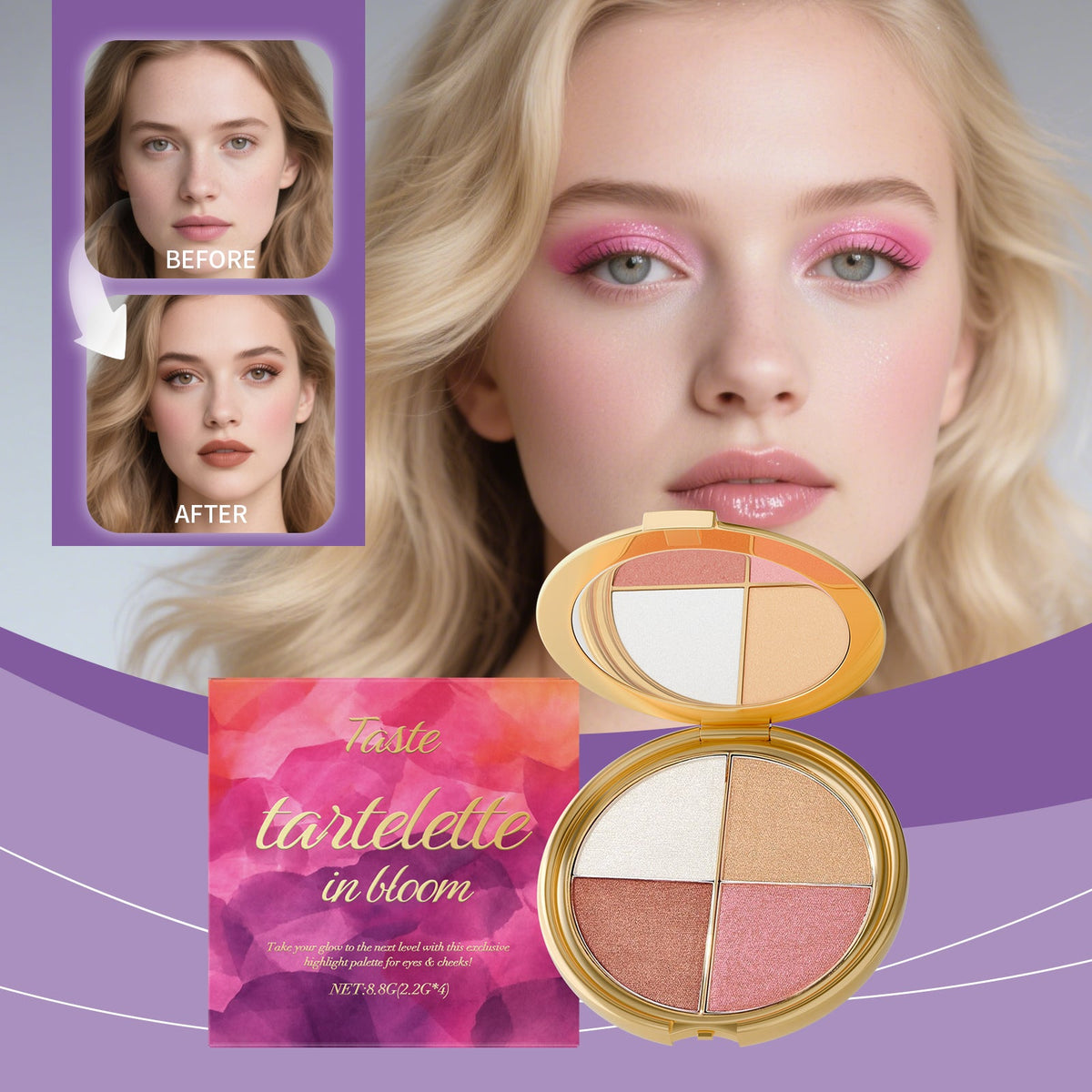 Highlighter Eyeshadow & Blush Palette