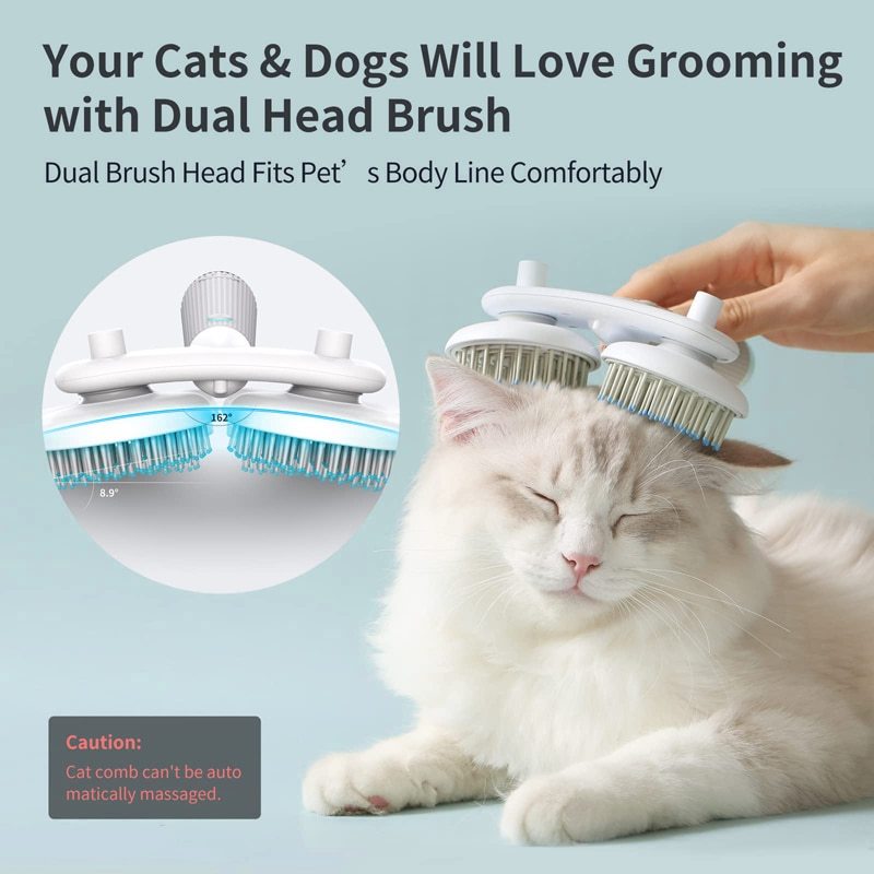 Pet Cat Brush Dog Slicker Brush Double-headed Negative Ion One-button Self Cleaning Dog Cat Hair Removal Pets Products - Renee Lane Company