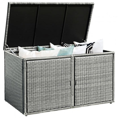 88 Gallon Garden Patio Rattan Storage Container Box - Renee Lane Company
