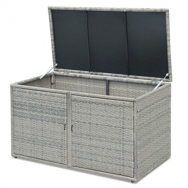 88 Gallon Garden Patio Rattan Storage Container Box - Renee Lane Company