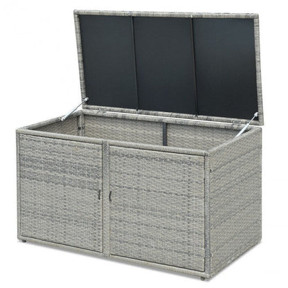 88 Gallon Garden Patio Rattan Storage Container Box - Renee Lane Company