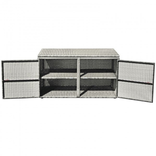 88 Gallon Garden Patio Rattan Storage Container Box - Renee Lane Company