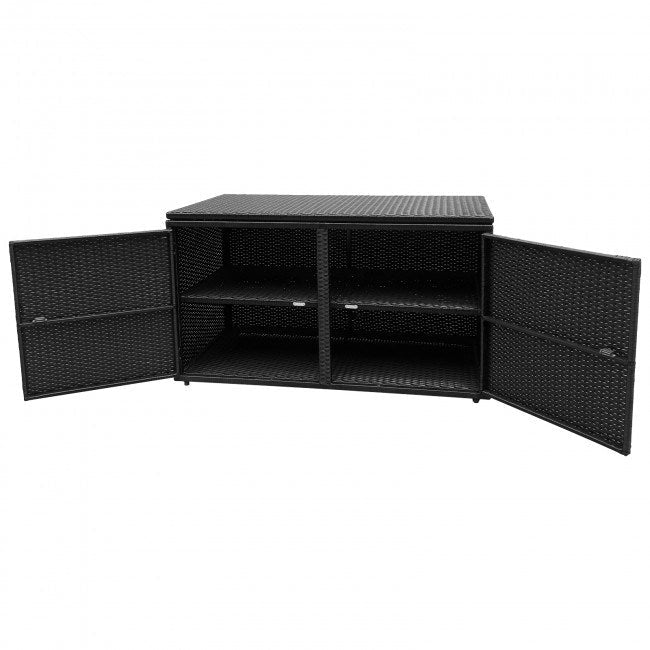 88 Gallon Garden Patio Rattan Storage Container Box - Renee Lane Company