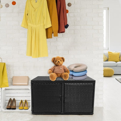 88 Gallon Garden Patio Rattan Storage Container Box - Renee Lane Company