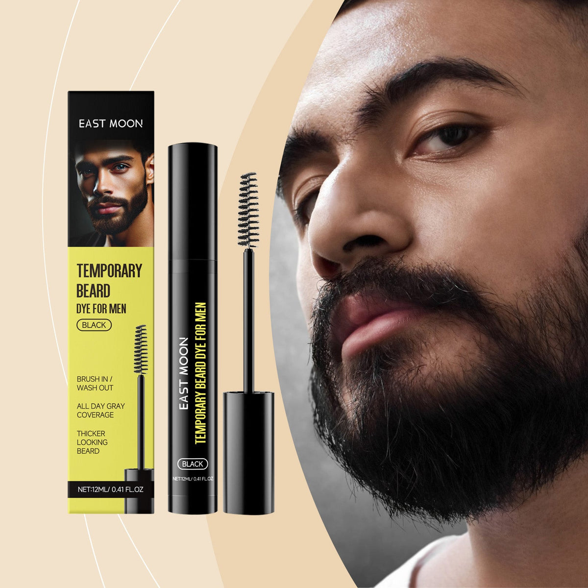 Men's Beard And Eyebrow Dye Black