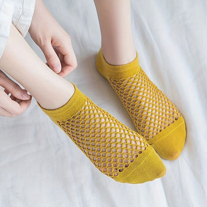 8Pairs Summer Thin No-Show Mesh Socks, Hollow Out Socks, Ankle Athletic Socks, Low Cut Breathable Running Sports Socks - Renee Lane Company