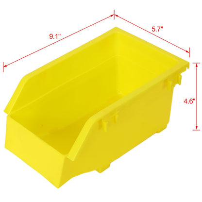 90 Parts Bin Shelving Storage Organizer with Locking Wheels for Shop Garage and Home - Renee Lane Company