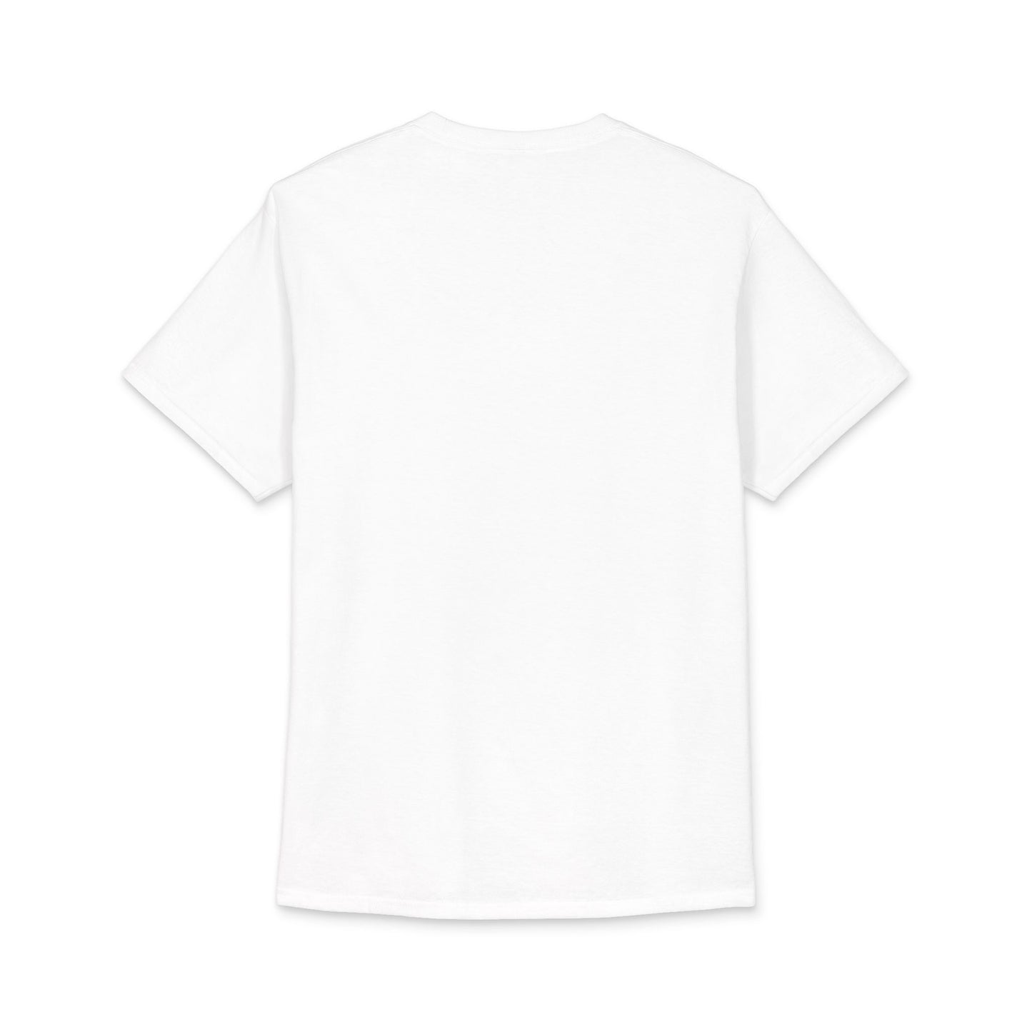 White plain T-shirt, back view