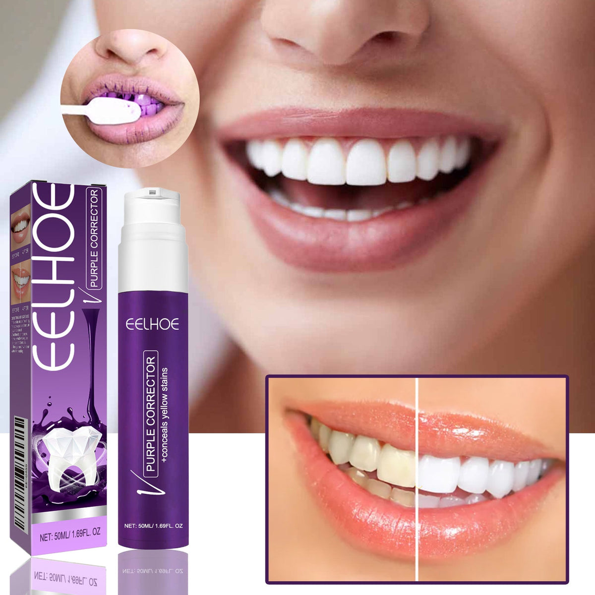 V34 Purple Tooth-Beautifying Toothpaste 50ml