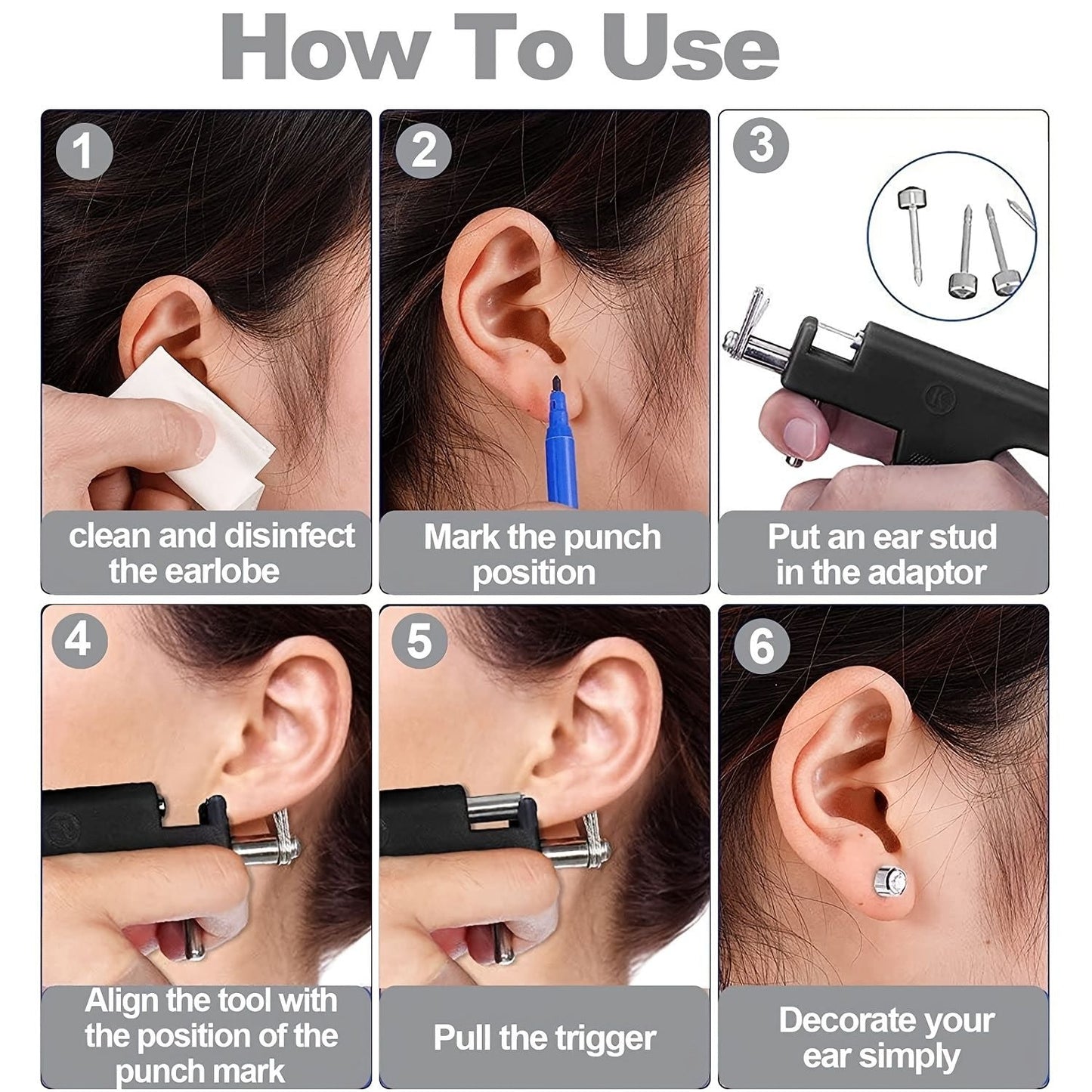98-Piece Professional Ear & Nose Piercing Kit - Perfect for Home & Salon Use! - Renee Lane Company