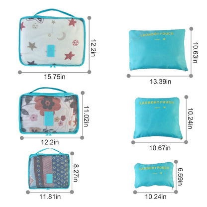 9Pcs/Set Clothes Storage Bags Water-Resistant Travel Luggage Organizer Clothing Packing Cubes for Blouse Hosiery Stocking Underwear - Renee Lane Company