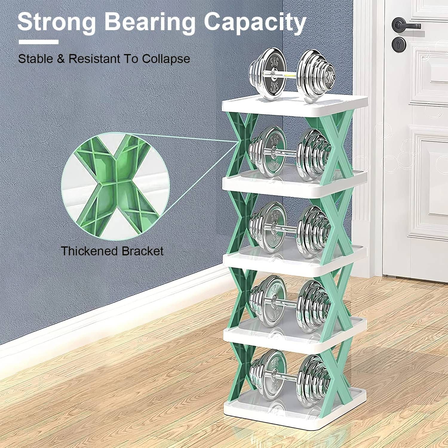 9Tier Narrow Entryway Shoe Rack Free Standing Vertical Shoe Organizer Plastic Shoes Storage Shelf Closet Hallway - Renee Lane Company