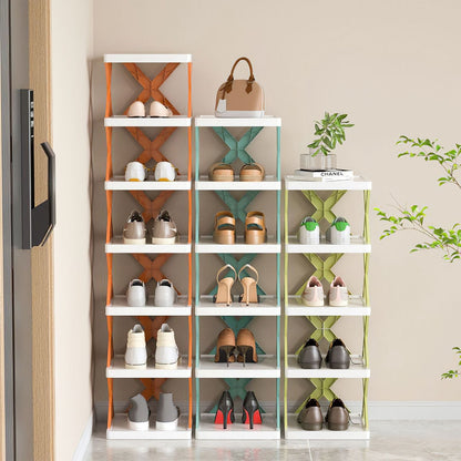 9Tier Narrow Entryway Shoe Rack Free Standing Vertical Shoe Organizer Plastic Shoes Storage Shelf Closet Hallway - Renee Lane Company