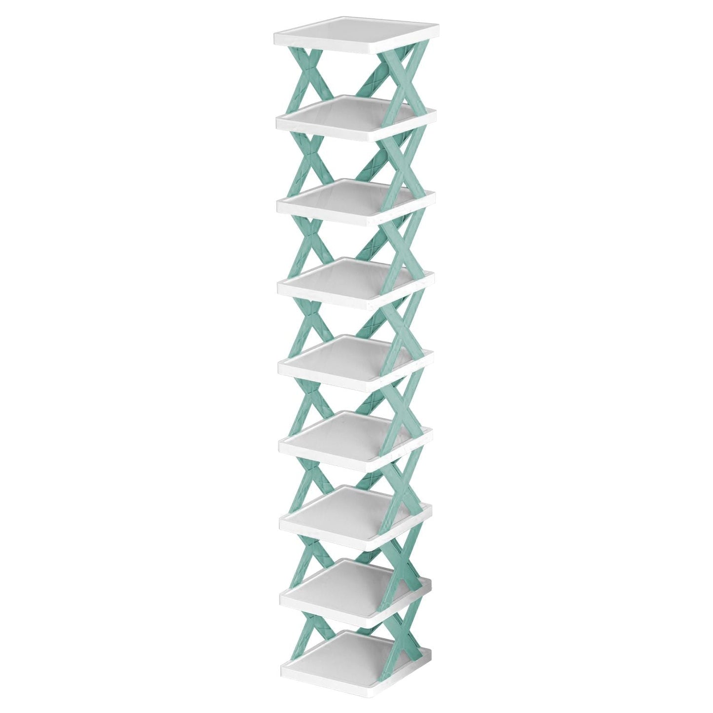 9Tier Narrow Entryway Shoe Rack Free Standing Vertical Shoe Organizer Plastic Shoes Storage Shelf Closet Hallway - Renee Lane Company