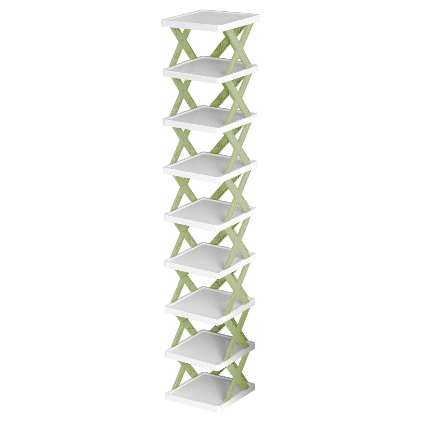 9Tier Narrow Entryway Shoe Rack Free Standing Vertical Shoe Organizer Plastic Shoes Storage Shelf Closet Hallway - Renee Lane Company